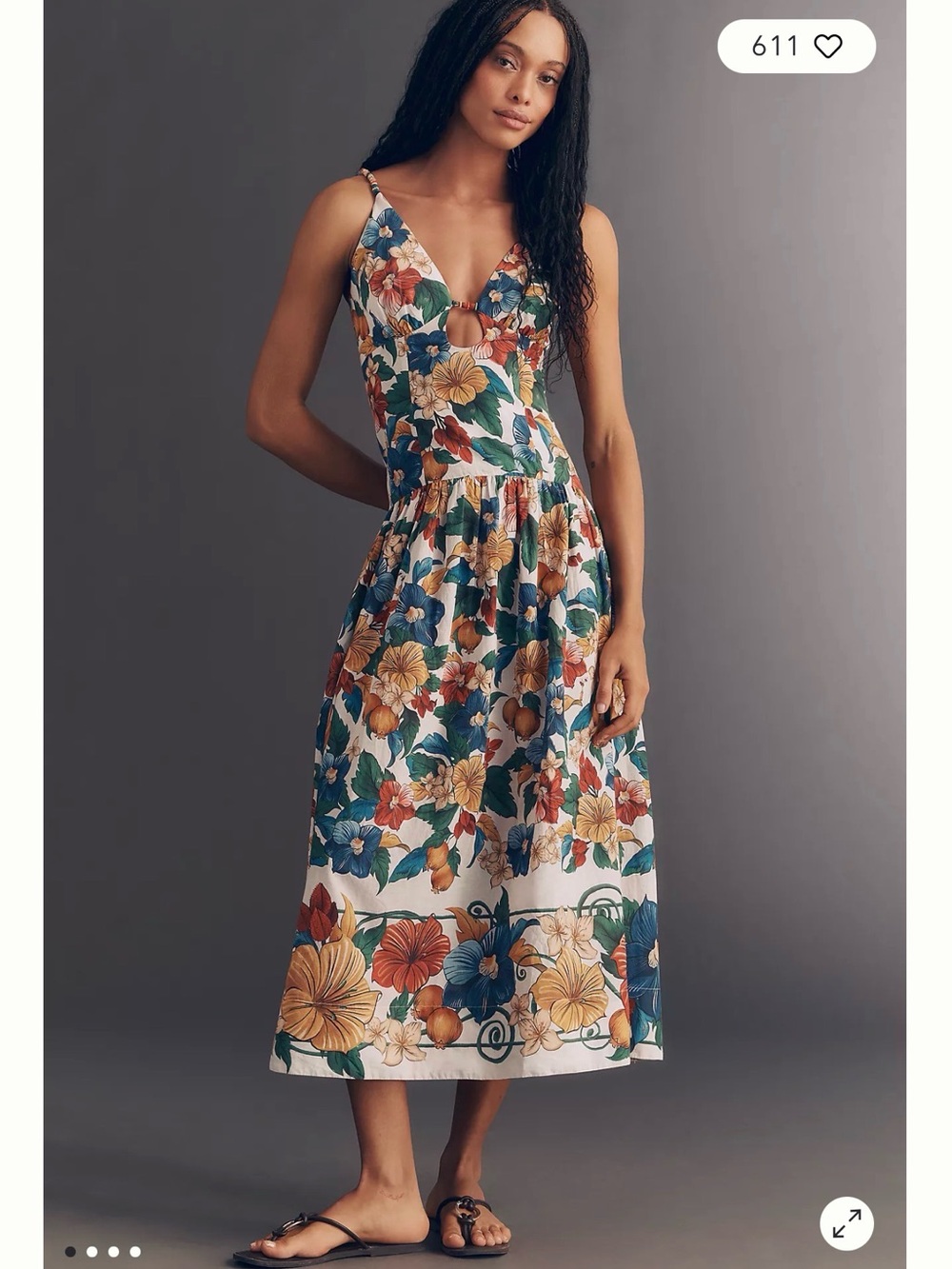 NWT Farm Rio Tropical Cotton Midi Dress XL